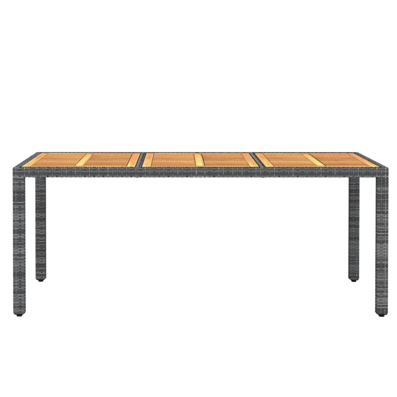 Afuera Living Contemporary Synthetic Poly Rattan Garden Dining Set in Black