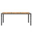 Afuera Living Contemporary Synthetic Poly Rattan Garden Dining Set in Black