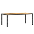 Afuera Living Contemporary Synthetic Poly Rattan Garden Dining Set in Black