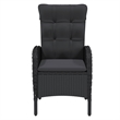 Afuera Living Contemporary Synthetic Poly Rattan Garden Dining Set in Black