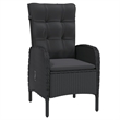 Afuera Living Contemporary Synthetic Poly Rattan Garden Dining Set in Black