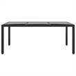 Afuera Living Contemporary Synthetic Poly Rattan Garden Dining Set in Black