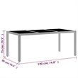 Afuera Living Contemporary Synthetic Poly Rattan Garden Dining Set in Black