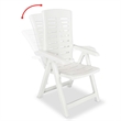 Afuera Living Medium Foldable Outdoor Dining Set in White Plastic