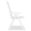 Afuera Living Medium Foldable Outdoor Dining Set in White Plastic