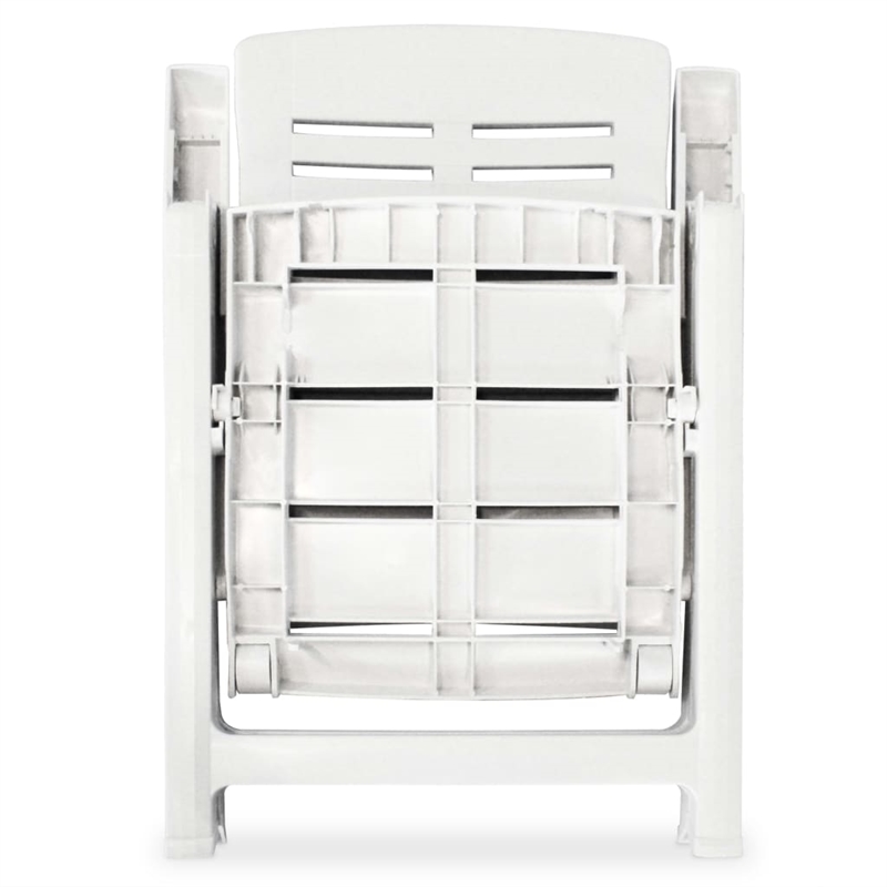 Afuera Living Medium Foldable Outdoor Dining Set in White Plastic