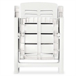 Afuera Living Medium Foldable Outdoor Dining Set in White Plastic