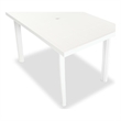 Afuera Living Medium Foldable Outdoor Dining Set in White Plastic