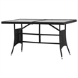 Afuera Living PE Rattan Medium Durable Garden Dining Set in Black