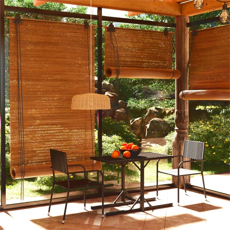 Afuera Living Poly Rattan/Powder-Coated Steel Dining Set in Black