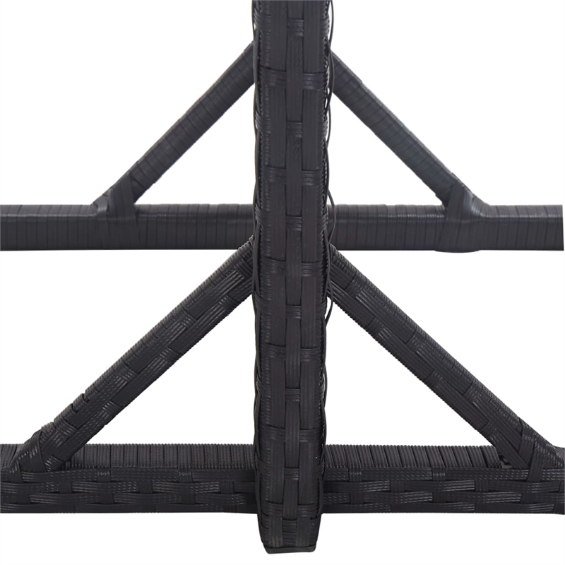 Afuera Living Poly Rattan/Powder-Coated Steel Dining Set in Black