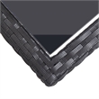 Afuera Living Poly Rattan/Powder-Coated Steel Dining Set in Black
