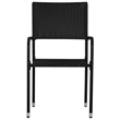 Afuera Living Poly Rattan/Powder-Coated Steel Dining Set in Black