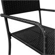 Afuera Living Poly Rattan/Powder-Coated Steel Dining Set in Black