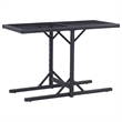 Afuera Living Poly Rattan/Powder-Coated Steel Dining Set in Black
