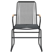 Afuera Living PVC Rattan Small Durable Garden Dining Set in Black