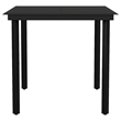 Afuera Living PVC Rattan Small Durable Garden Dining Set in Black