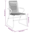 Afuera Living PVC Rattan Small Durable Garden Dining Set in Black