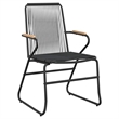 Afuera Living PVC Rattan Small Durable Garden Dining Set in Black