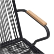 Afuera Living PVC Rattan Small Durable Garden Dining Set in Black