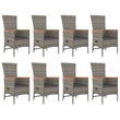 Afuera Living PE Rattan Large Garden Dining Set in Gray/Dark Gray