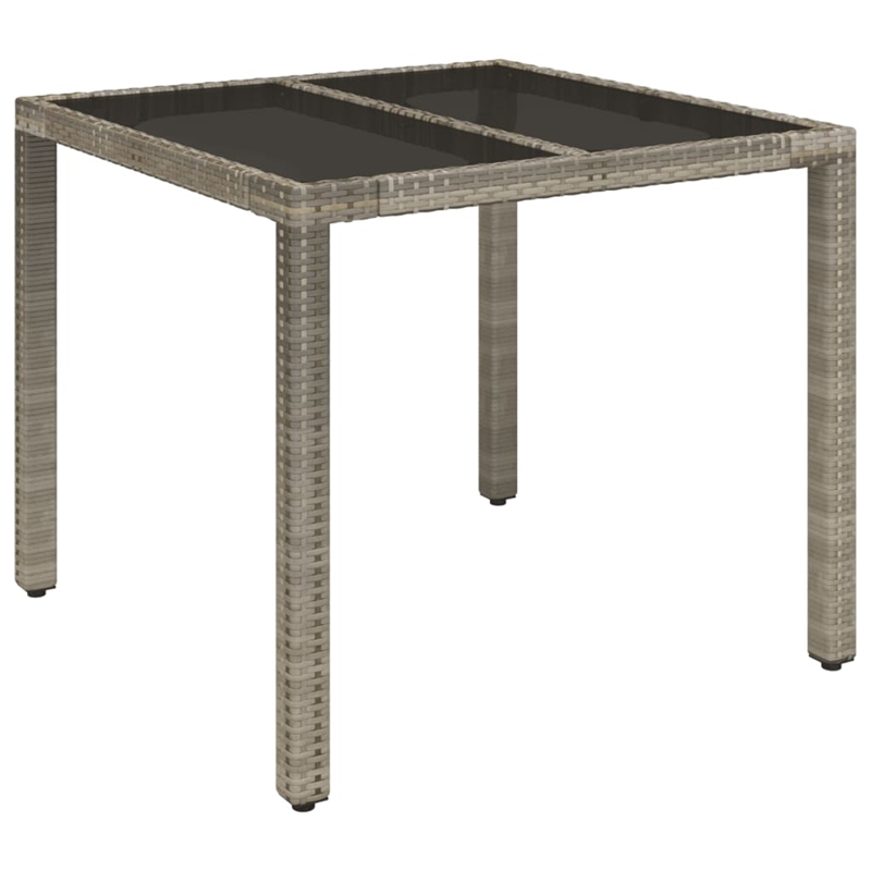 Afuera Living PE Rattan Compact Modular Garden Dining Set in Gray