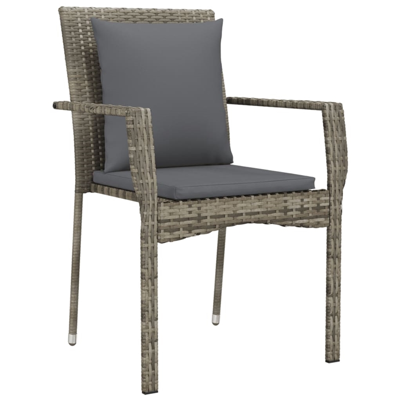 Afuera Living PE Rattan Compact Modular Garden Dining Set in Gray