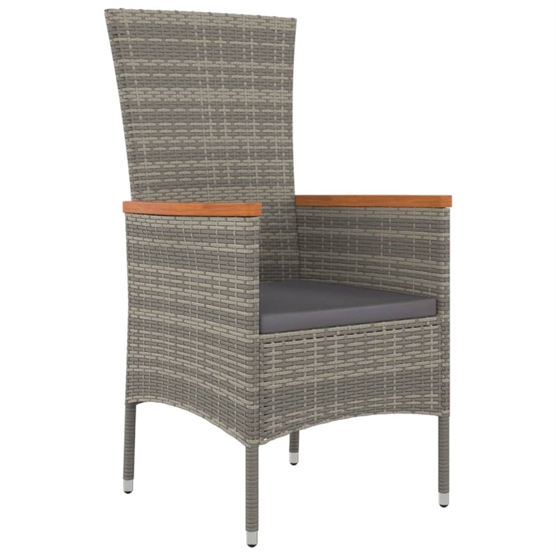 Afuera Living PE Rattan 9 Piece Modular Garden Dining Set in Gray