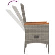 Afuera Living PE Rattan 9 Piece Modular Garden Dining Set in Gray
