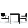 Afuera Living Contemporary PE Rattan Durable Garden Dining Set in Black