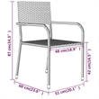 Afuera Living Contemporary PE Rattan Durable Garden Dining Set in Black
