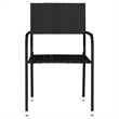 Afuera Living Contemporary PE Rattan Durable Garden Dining Set in Black