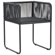 Afuera Living Contemporary PE Rattan Durable Garden Dining Set in Black