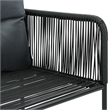 Afuera Living Contemporary PE Rattan Durable Garden Dining Set in Black