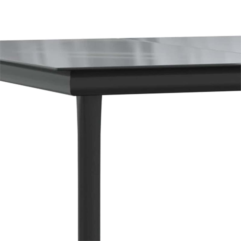 Afuera Living Contemporary PE Rattan Durable Garden Dining Set in Black