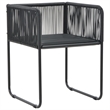 Afuera Living Contemporary PE Rattan Durable Garden Dining Set in Black
