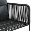 Afuera Living Contemporary PE Rattan Durable Garden Dining Set in Black