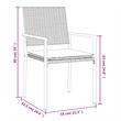 Afuera Living Contemporary Rectangular Patio Dining Set in Black