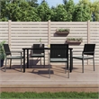 Afuera Living Contemporary Rectangular Patio Dining Set in Black