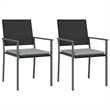 Afuera Living Contemporary PE Rattan Durable Garden Dining Set in Black