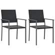 Afuera Living Contemporary PE Rattan Durable Garden Dining Set in Black