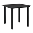 Afuera Living Contemporary Garden Dining Set in Black PVC Rattan Medium