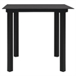 Afuera Living Contemporary Garden Dining Set in Black PVC Rattan Medium