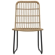 Afuera Living Poly Rattan/Powder-Coated Steel/Glass Dining Set in Oak/Black