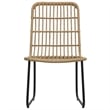 Afuera Living Poly Rattan/Powder-Coated Steel/Glass Dining Set in Oak/Black