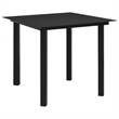 Afuera Living Poly Rattan/Powder-Coated Steel/Glass Dining Set in Oak/Black