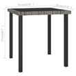 Afuera Living Dining Set in Gray Poly Rattan Medium Lightweight Dining Set
