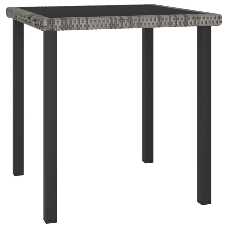 Afuera Living Dining Set in Gray Poly Rattan Medium Lightweight Dining Set