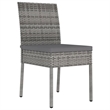 Afuera Living Dining Set in Gray Poly Rattan Medium Lightweight Dining Set