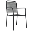 Afuera Living Cotton Rope & Powder-Coated Steel Garden Dining Set in Black